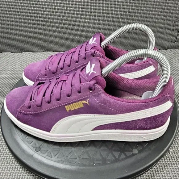 Womens Sz 6 Purple Puma Vikky Soft Foam Suede Sneakers - Picture 4 of 9